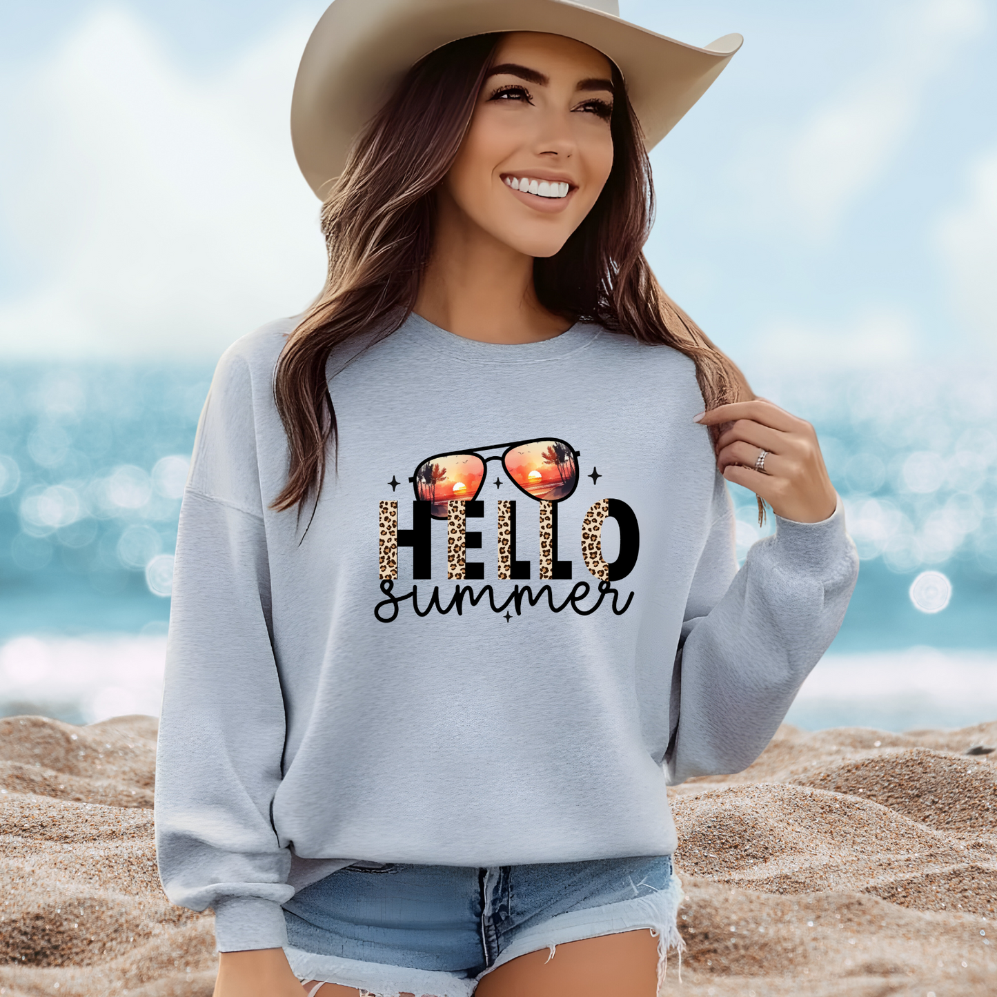 Hello Summer Crewneck Sweatshirt