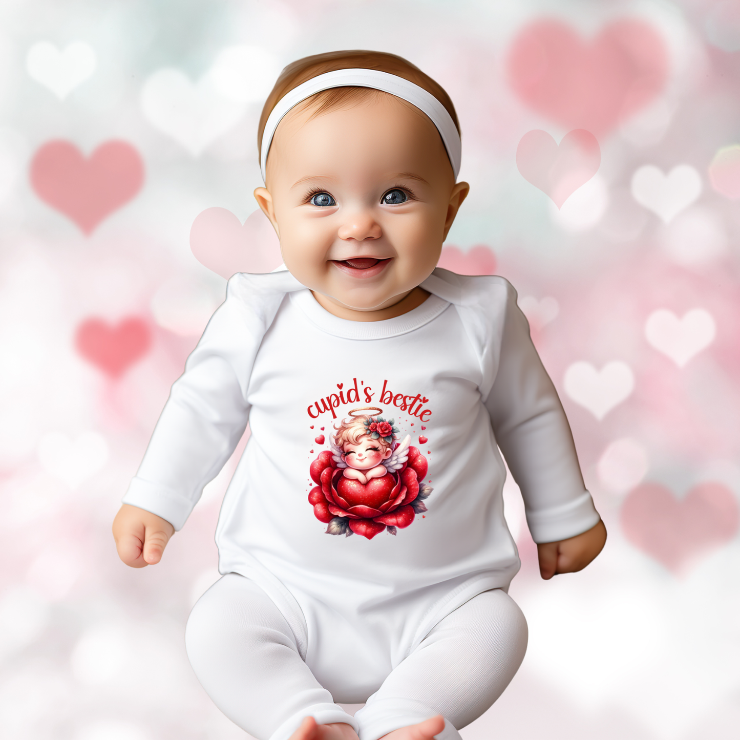 Cupid’s Bestie Infant Long Sleeve Onesie