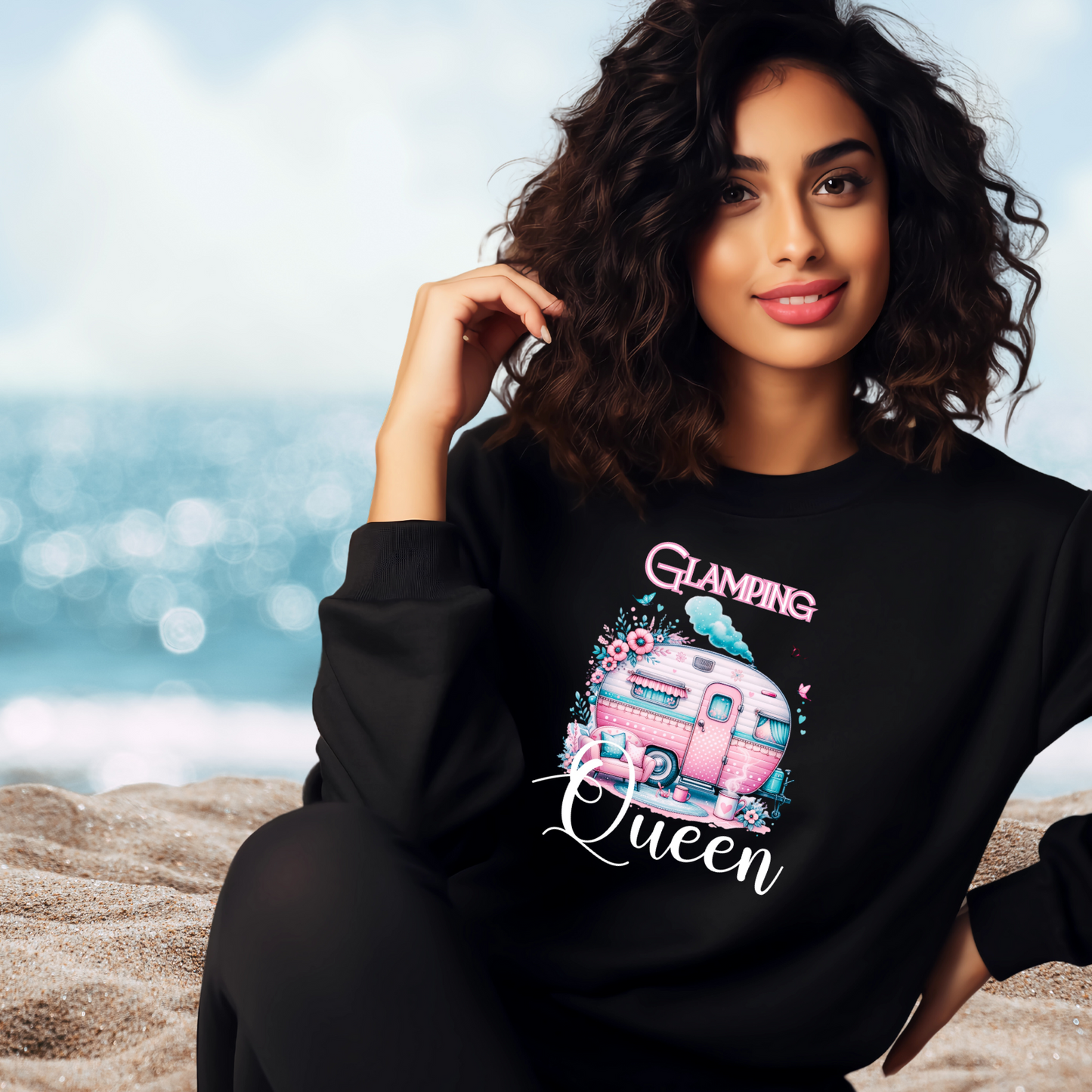 Glamping Queen Crewneck Sweatshirt