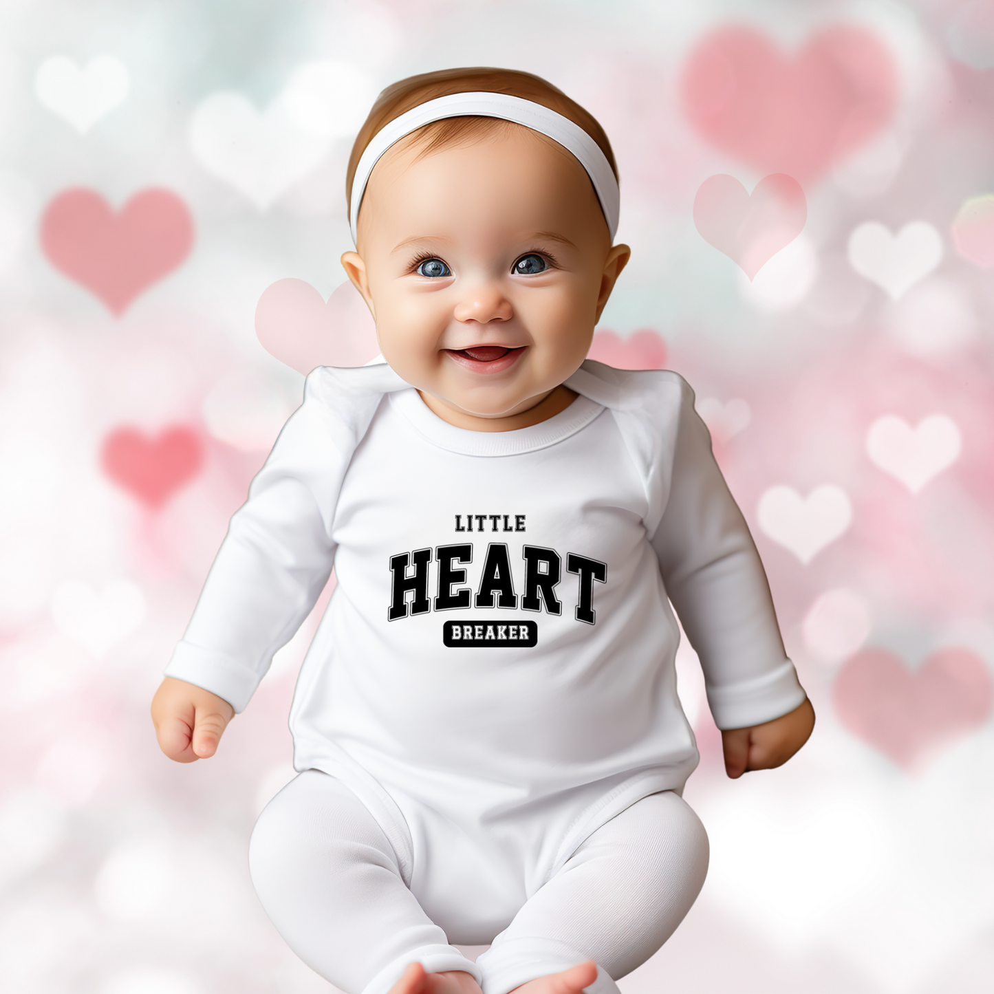 Little Heart Breaker Long Sleeve Onesie