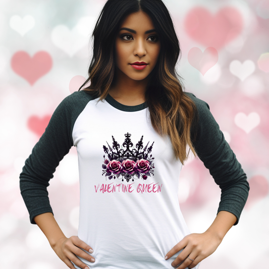 Valentine Queen Baseball Tee