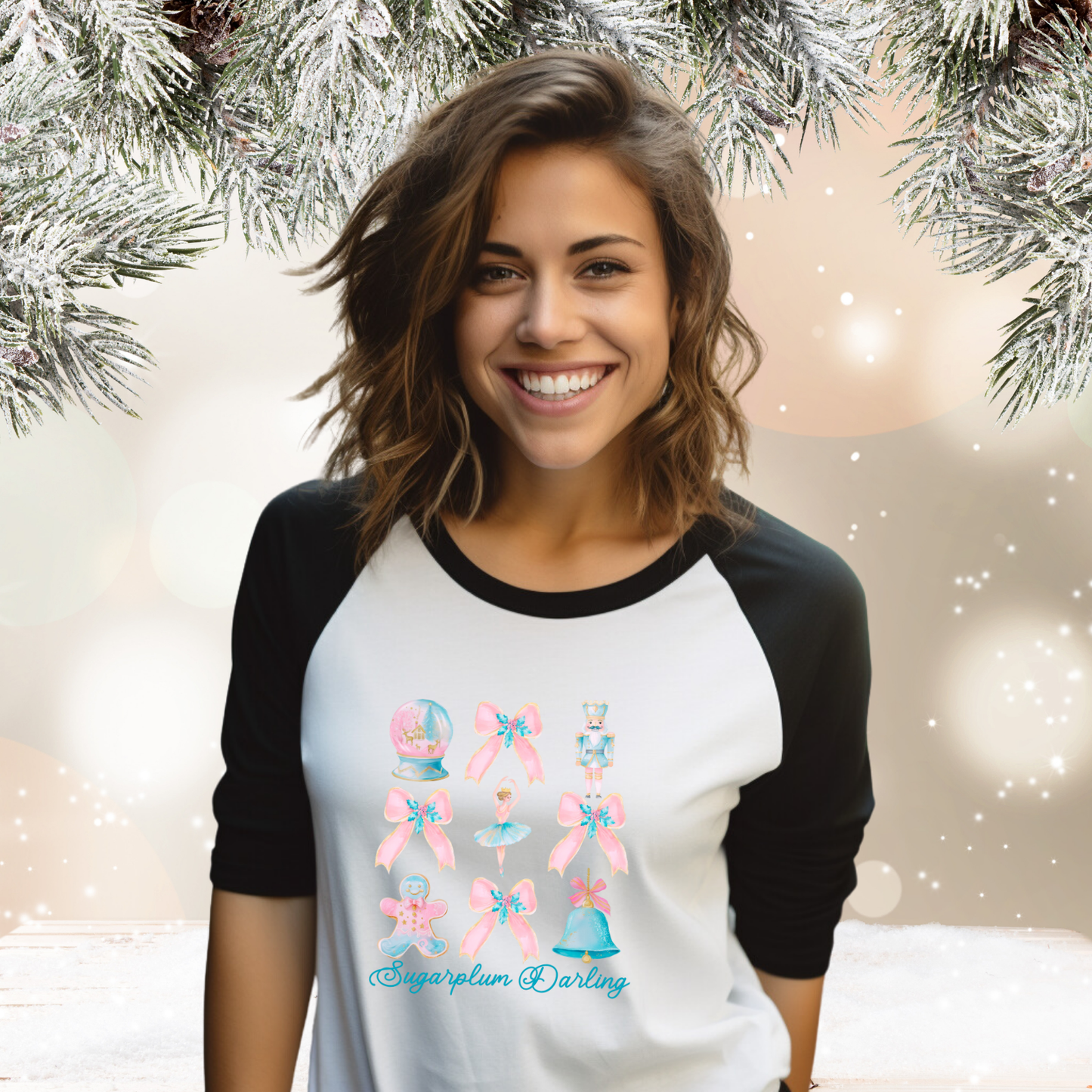 Sugarplum Darling Baseball Tee