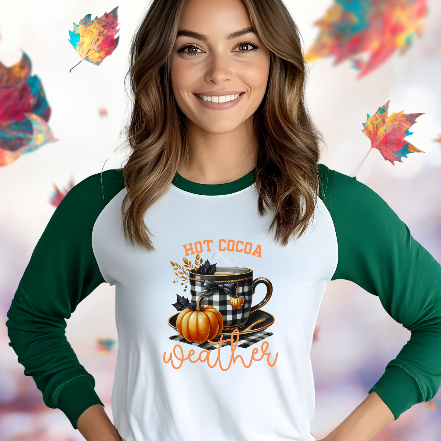 Hot Cocoa Weather Baseball Tee