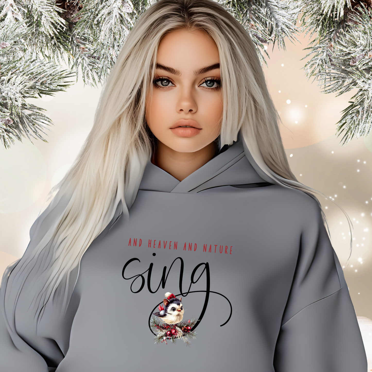 And Heaven And Nature Sing Crop Hoodie