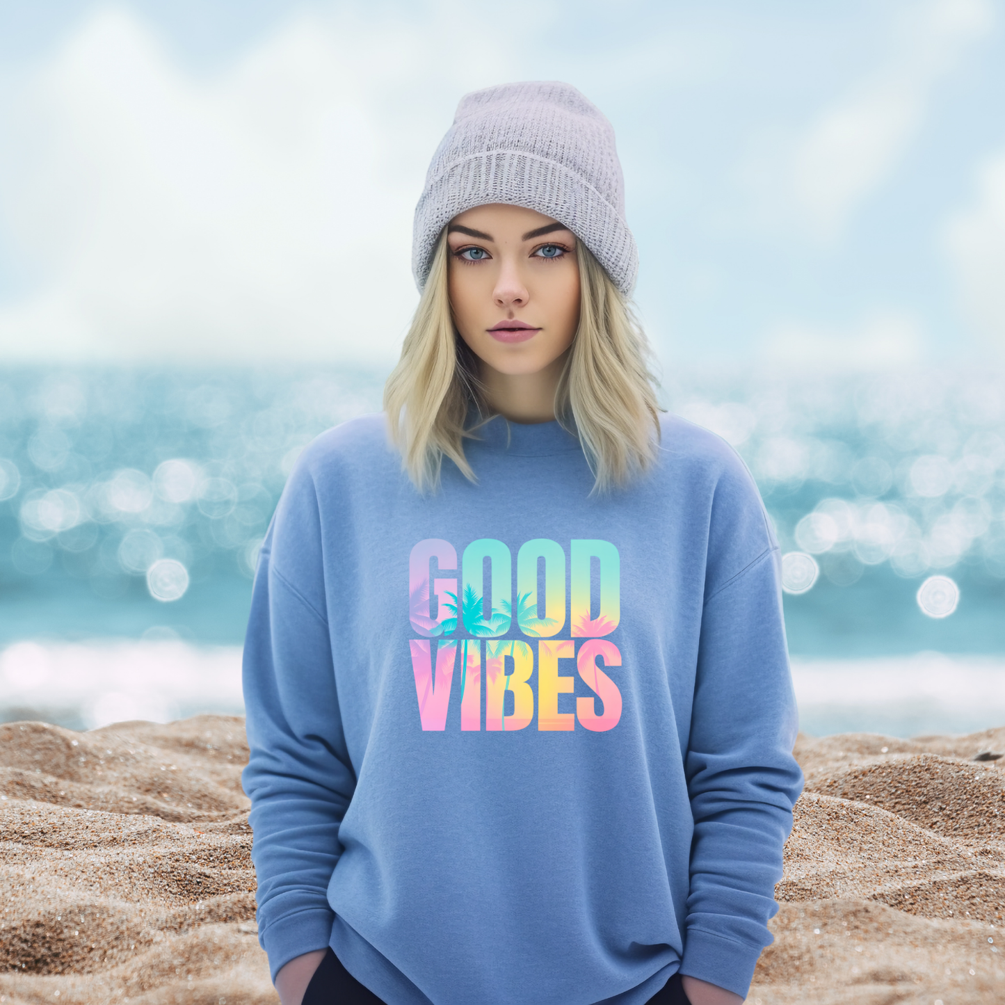 Good Vibes Summer Crewneck Sweatshirt