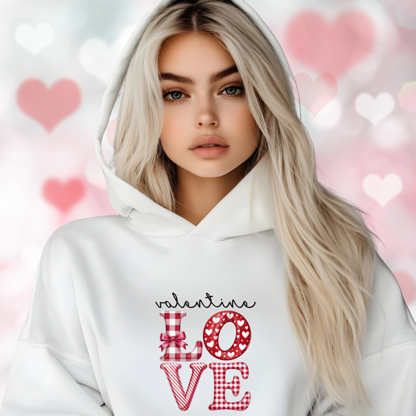 Valentine Love Crop Hoodie