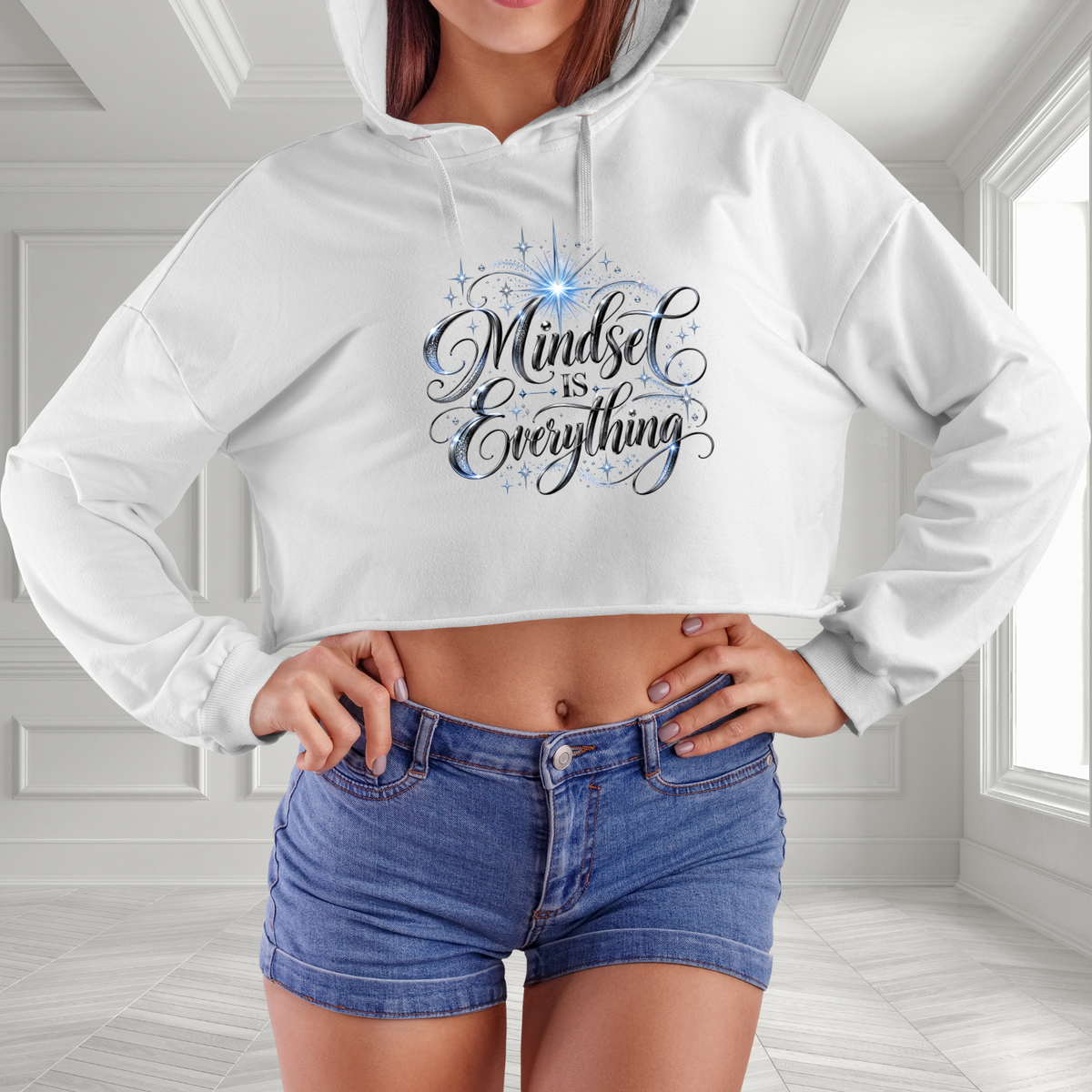 Mindset Is Everything Crop Hoodie