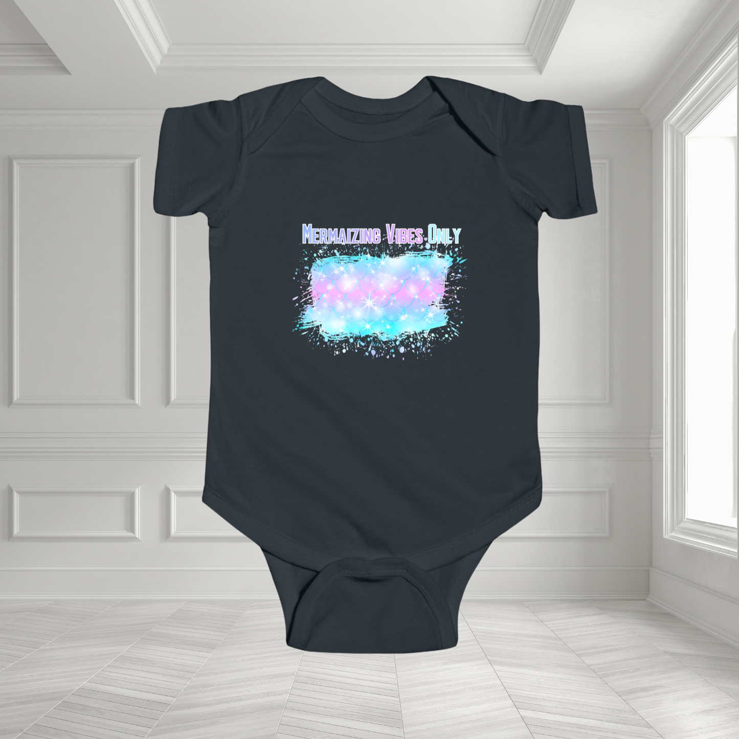 Mermaizing Vibes Only Infant Short Sleeve Onesie