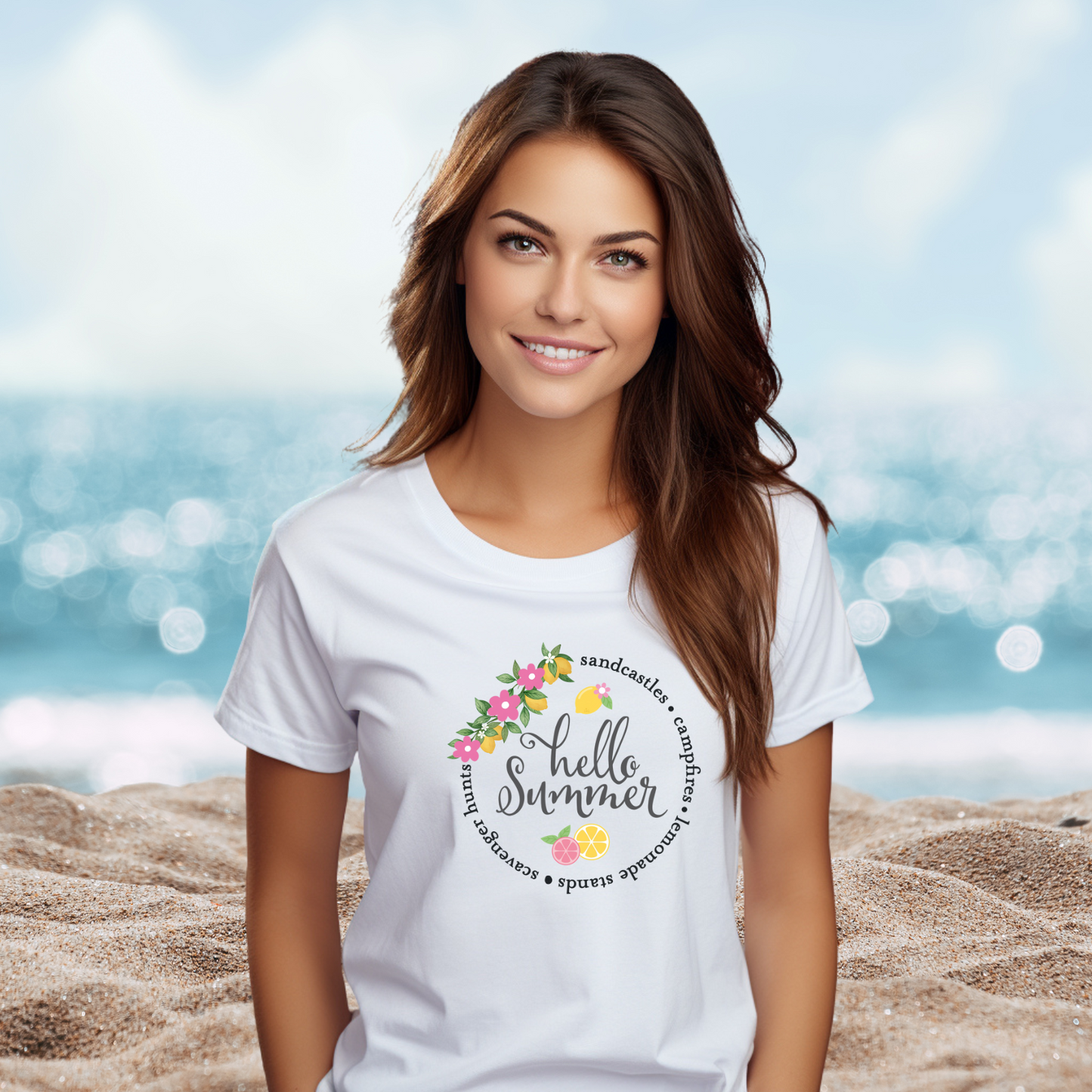 Hello Summer Sandcastles T-Shirt