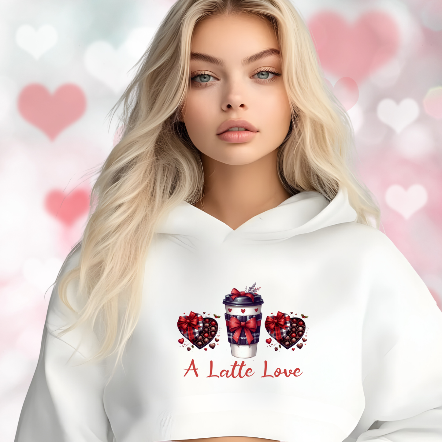 A Latte Love Crop Hoodie
