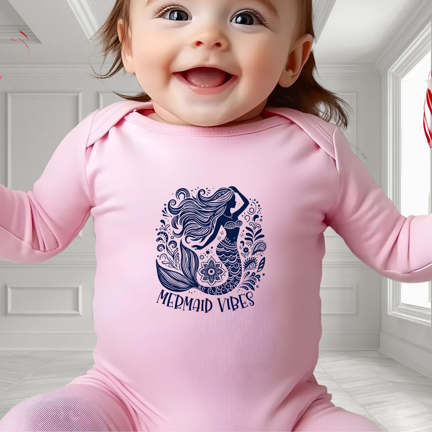 Mermaid Vibes Infant Long Sleeve Onesie