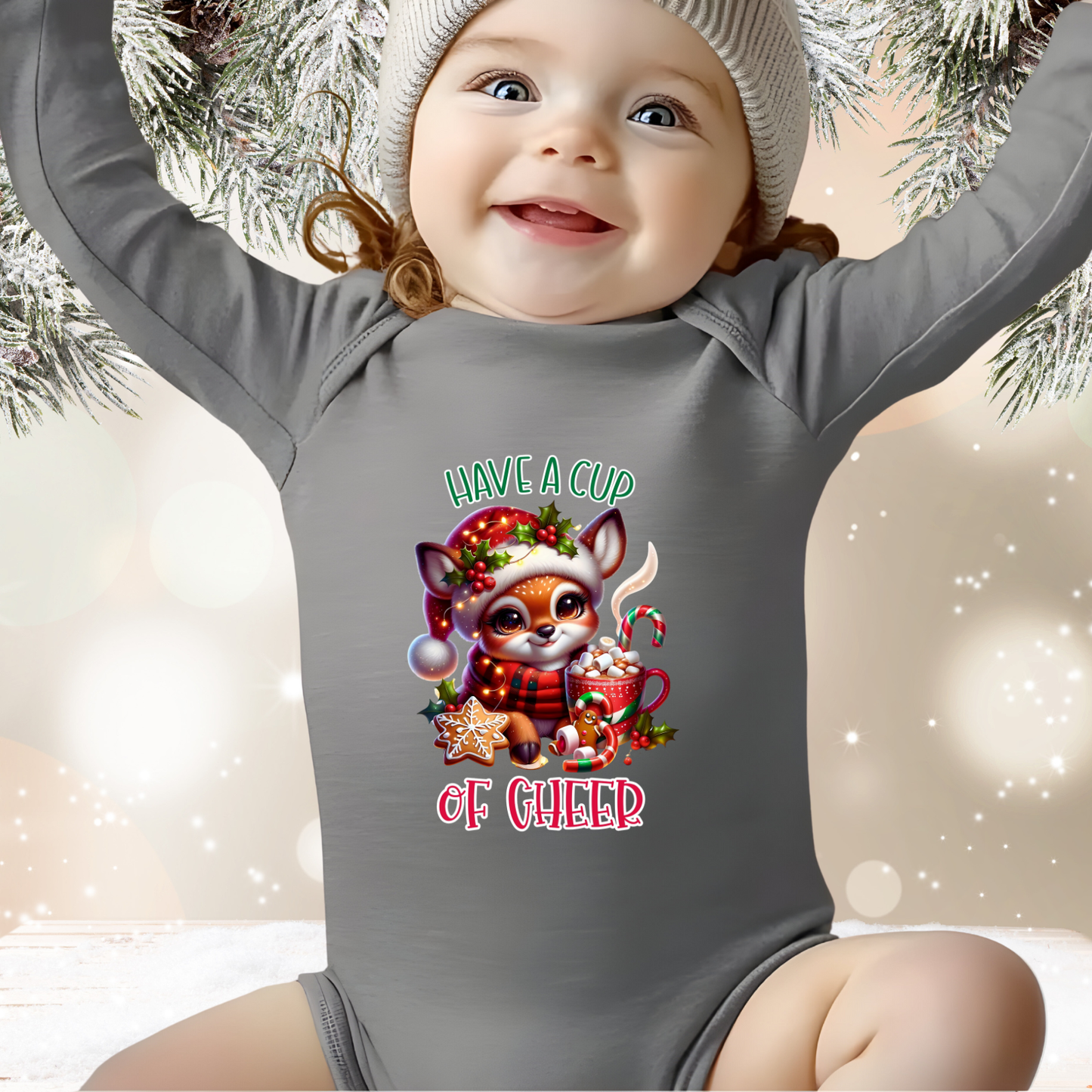 Have A Cup Of Cheer Infant Long Sleeve Onesie