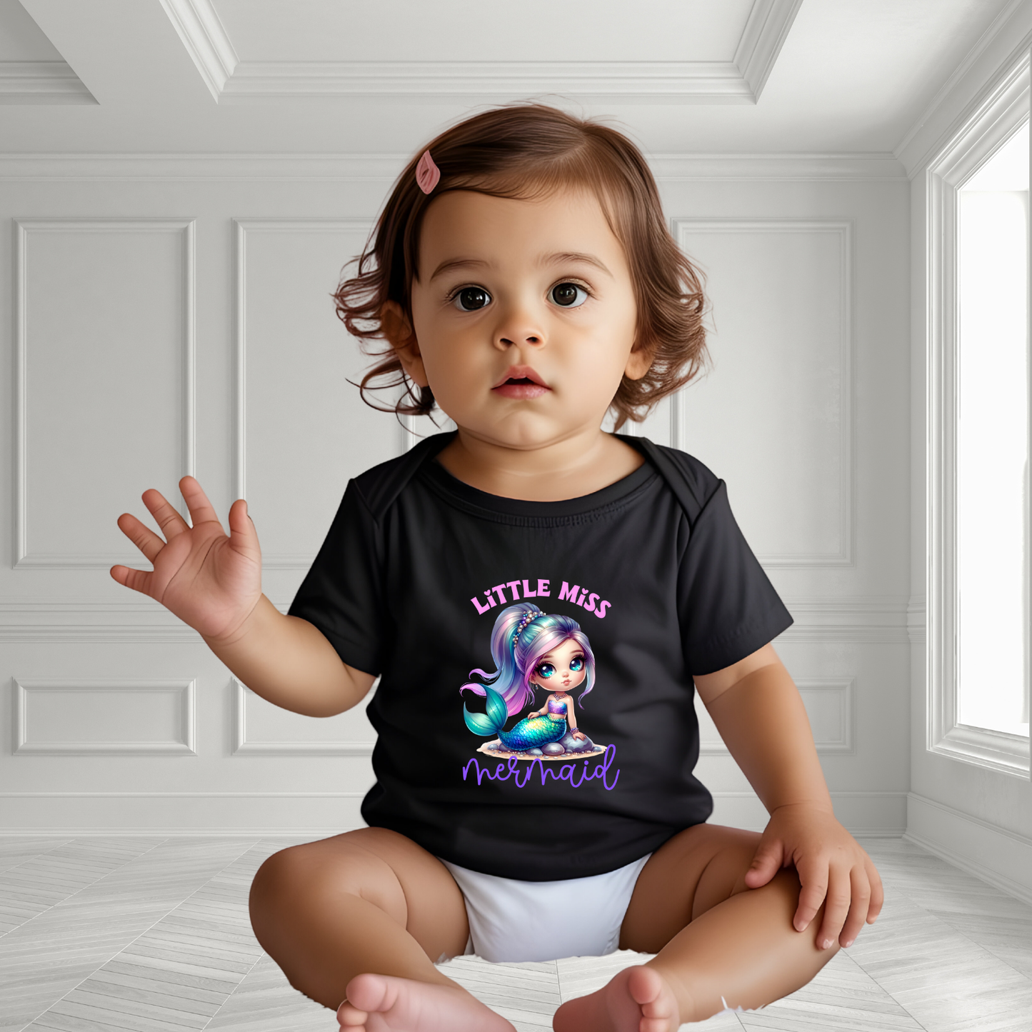 Little Miss Mermaid Infant Short Sleeve Onesie
