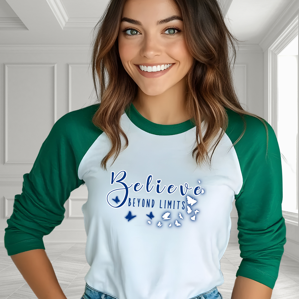 Believe Beyond Limits Baseball Tee