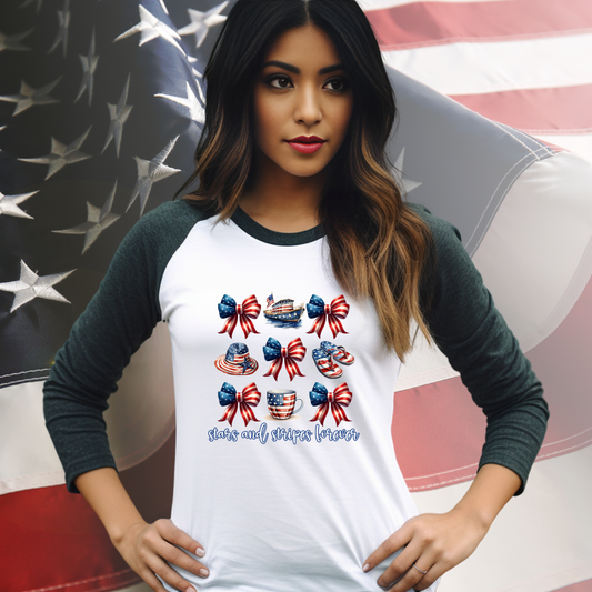 Stars and Stripes Forever Baseball Tee