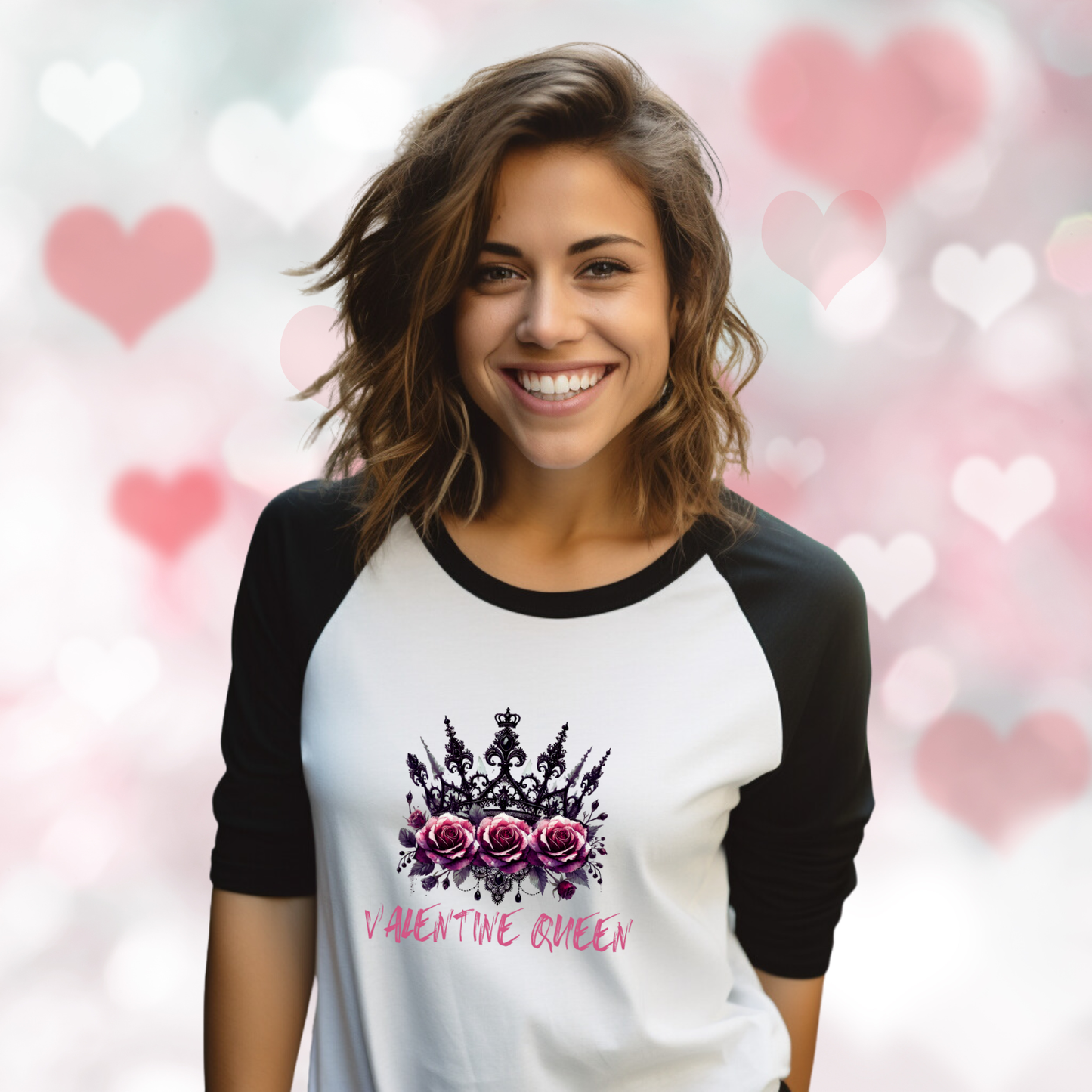 Valentine Queen Baseball Tee