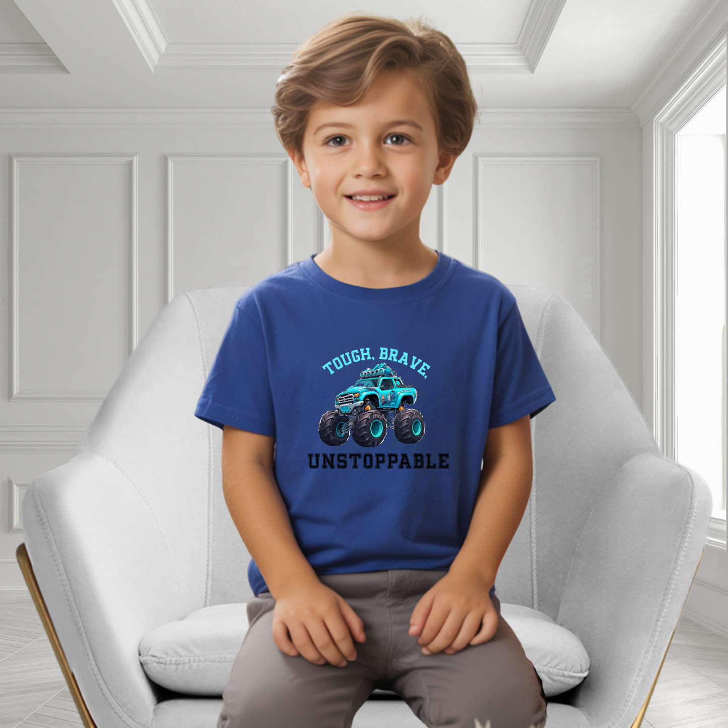 Tough, Brave, Unstoppable Kid's T-Shirt