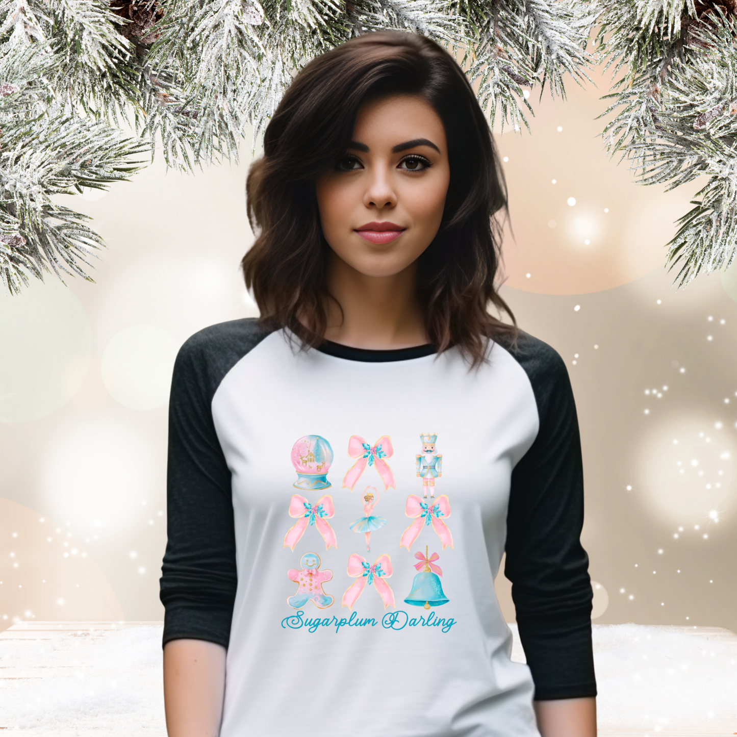 Sugarplum Darling Baseball Tee