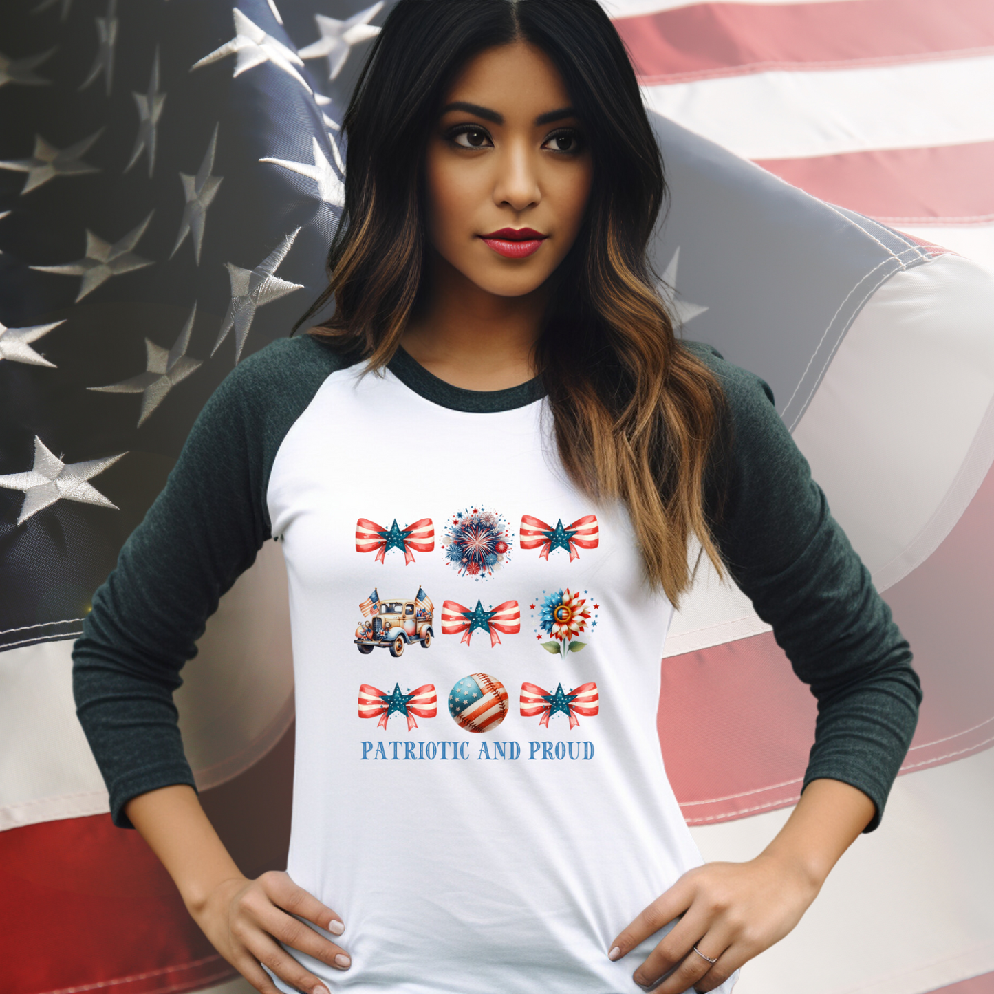 Patriotic And Proud Baseball Tee