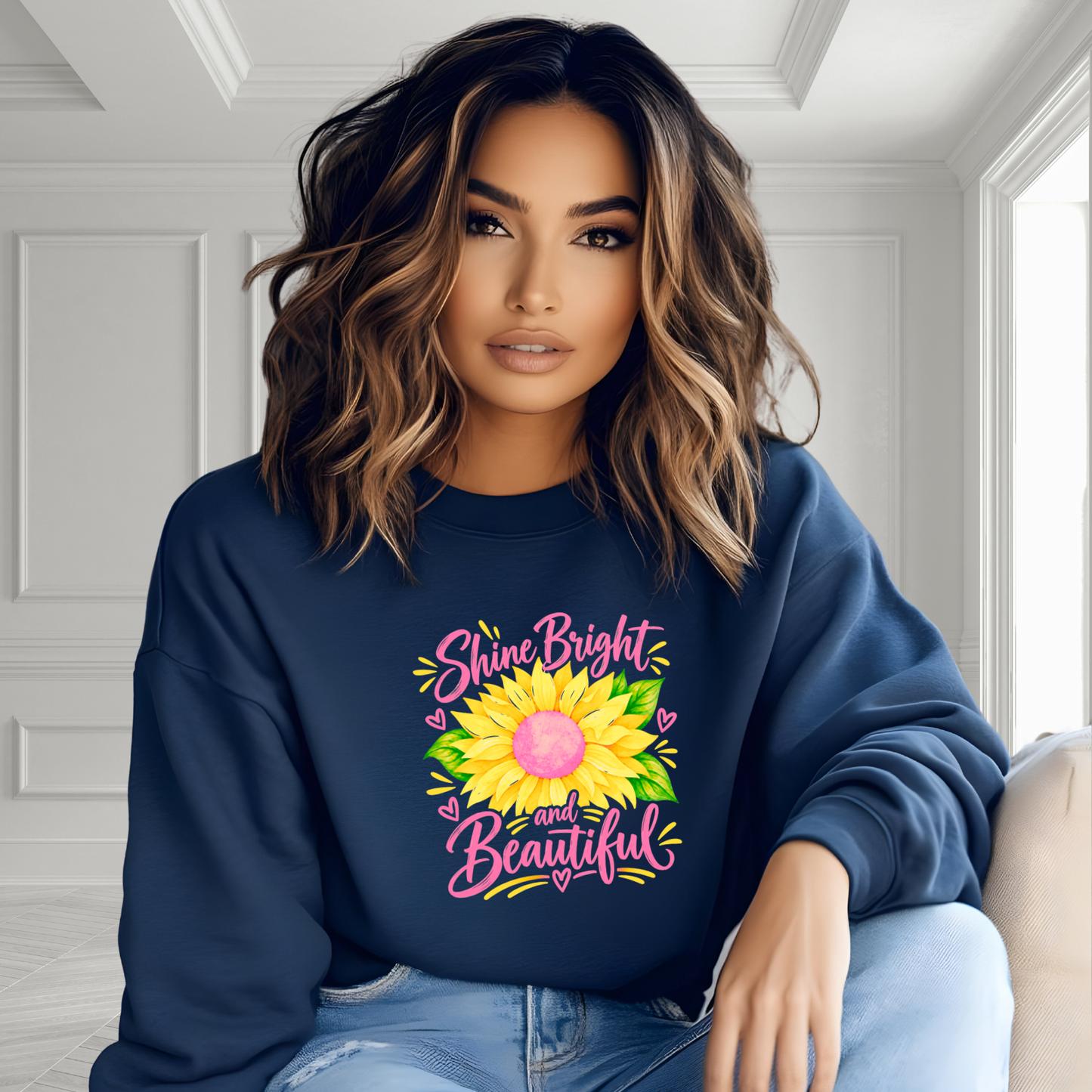 Shine Bright And Beautiful Crewneck Sweatshirt