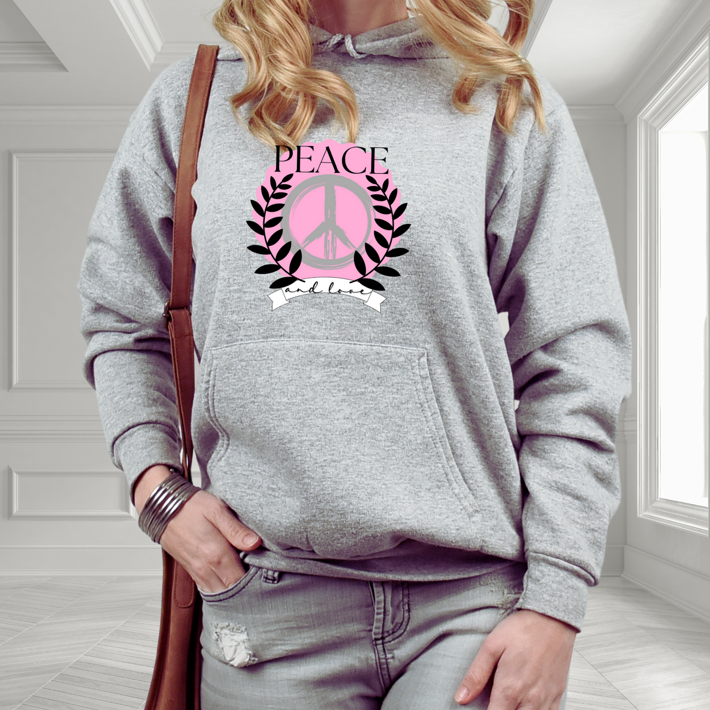 Peace and Love Pullover Hoodie