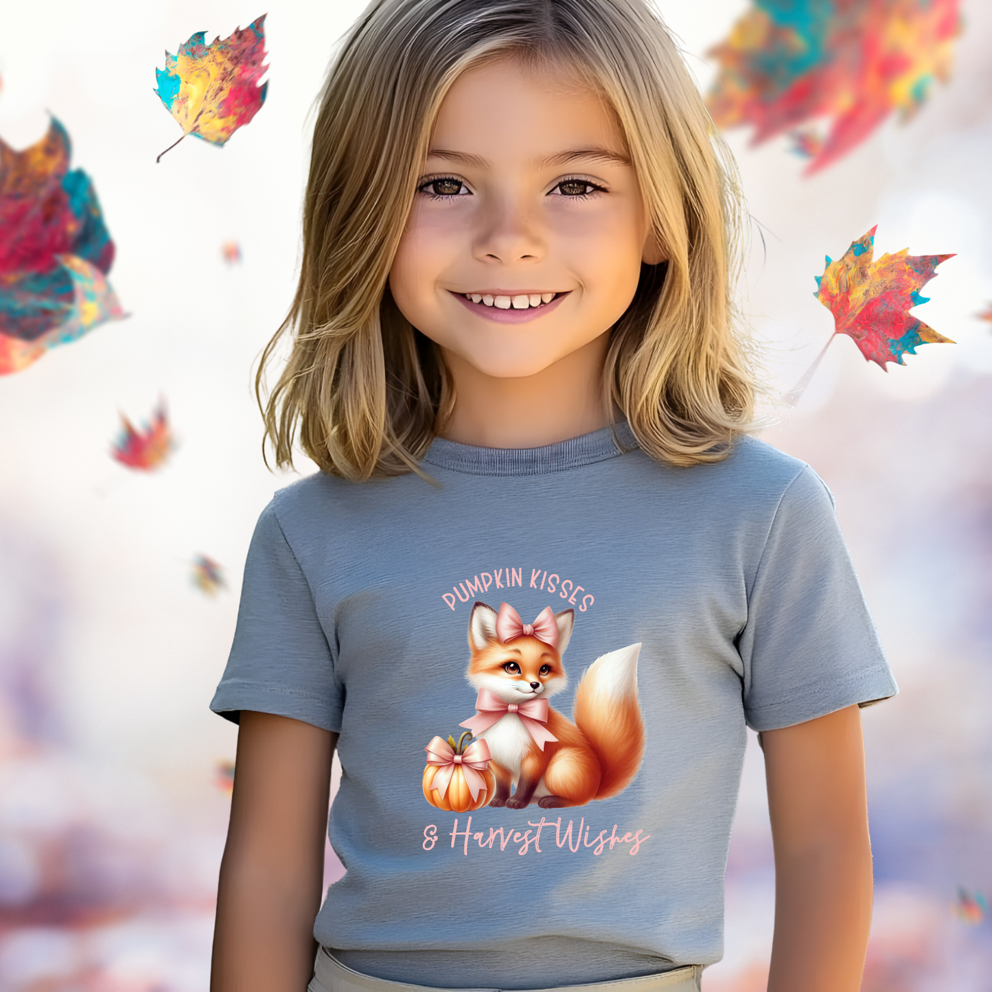 Pumpkin Kisses & Harvest Wishes Kid’s T-Shirt