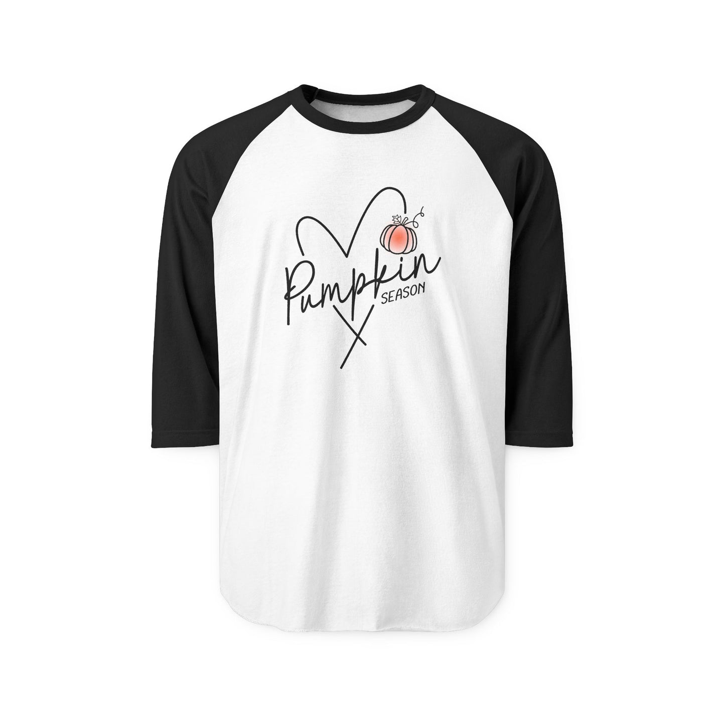 Pumpkin Season Heart Baseball Tee