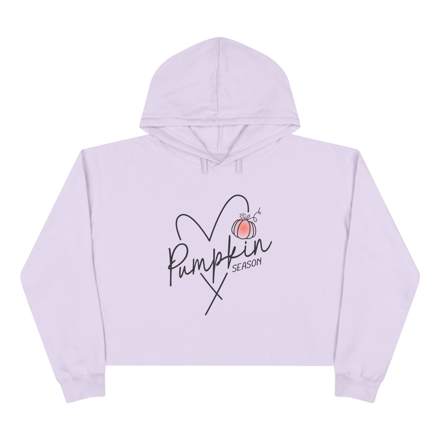 Pumpkin Season Heart Cropped Hoodie