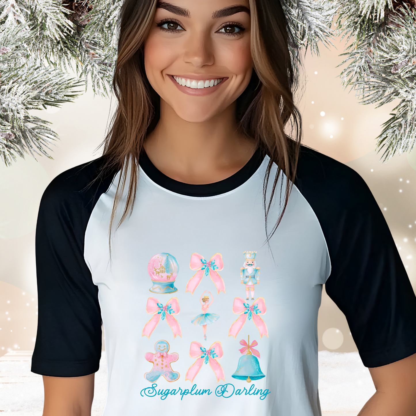 Sugarplum Darling Baseball Tee