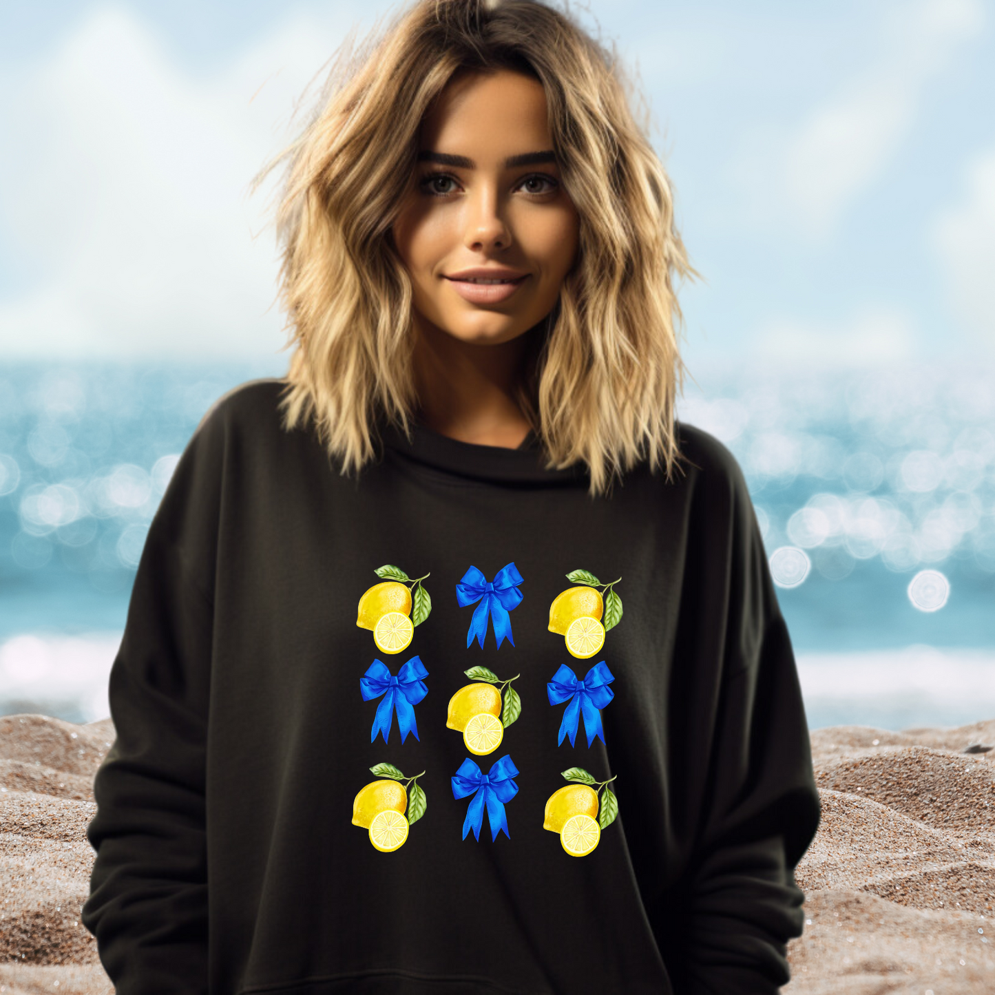 Lemons And Bows Crewneck Sweatshirt