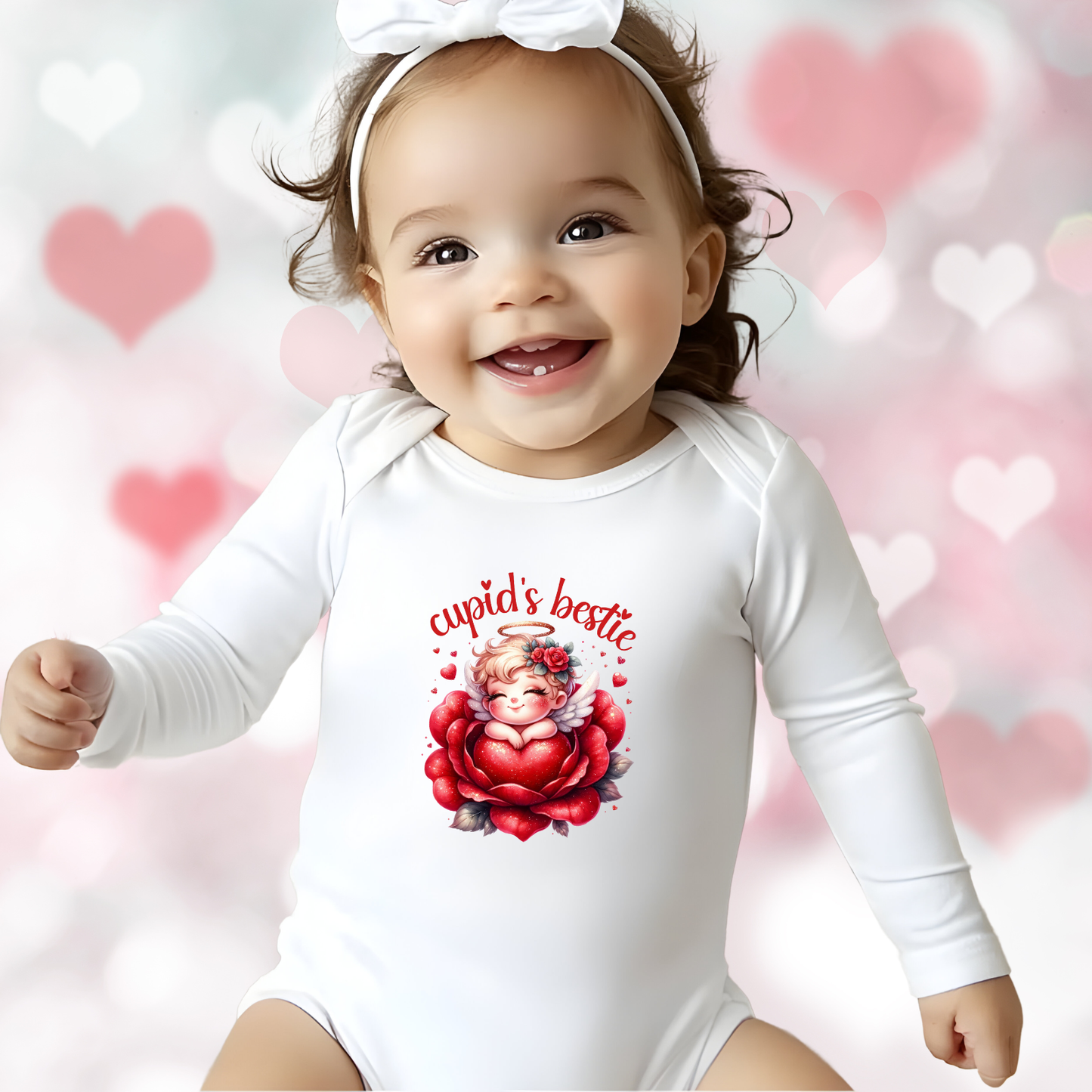 Cupid’s Bestie Infant Long Sleeve Onesie