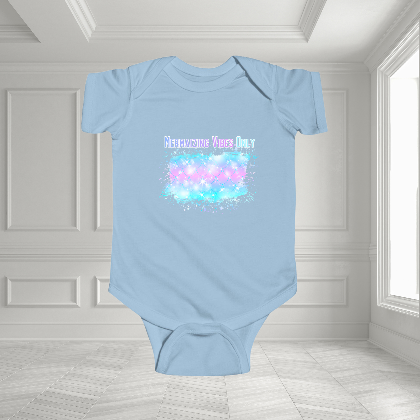 Mermaizing Vibes Only Infant Short Sleeve Onesie