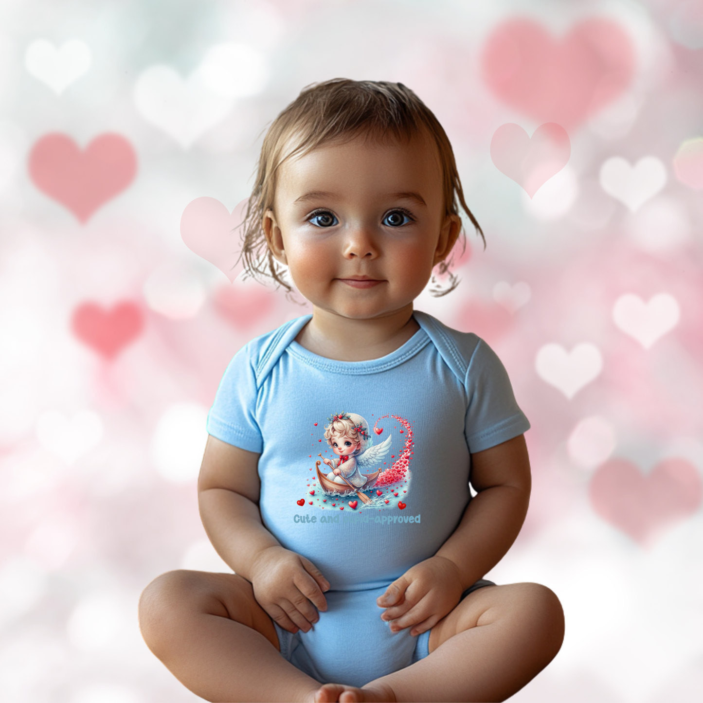 Cute And Cupid Approved Infant Short Sleeve Onesie