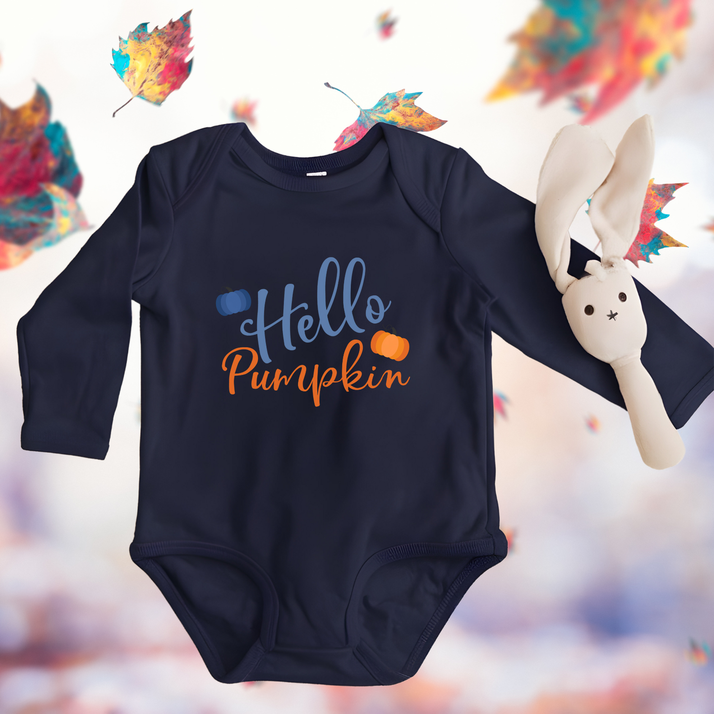 Hello Pumpkin Infant Long Sleeve Onesie