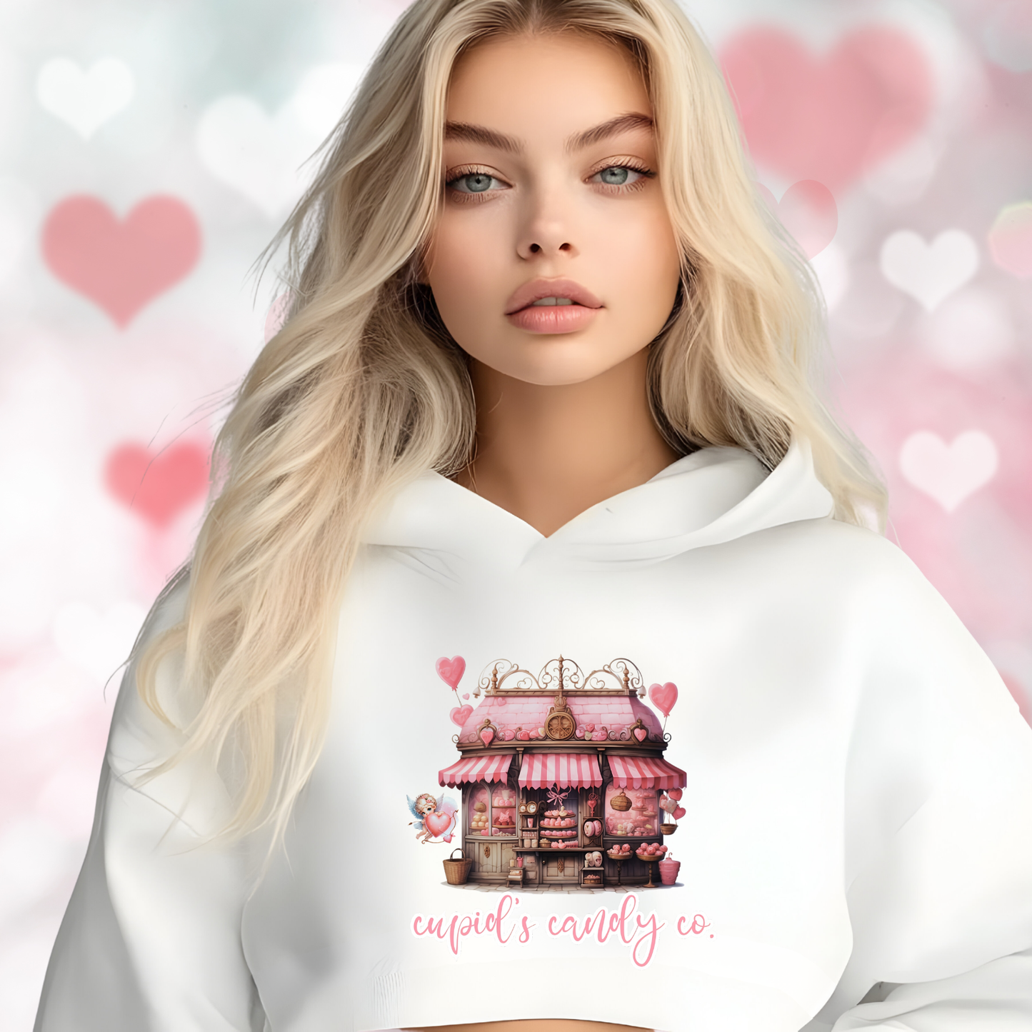 Cupid’s Candy Co. Crop Hoodie