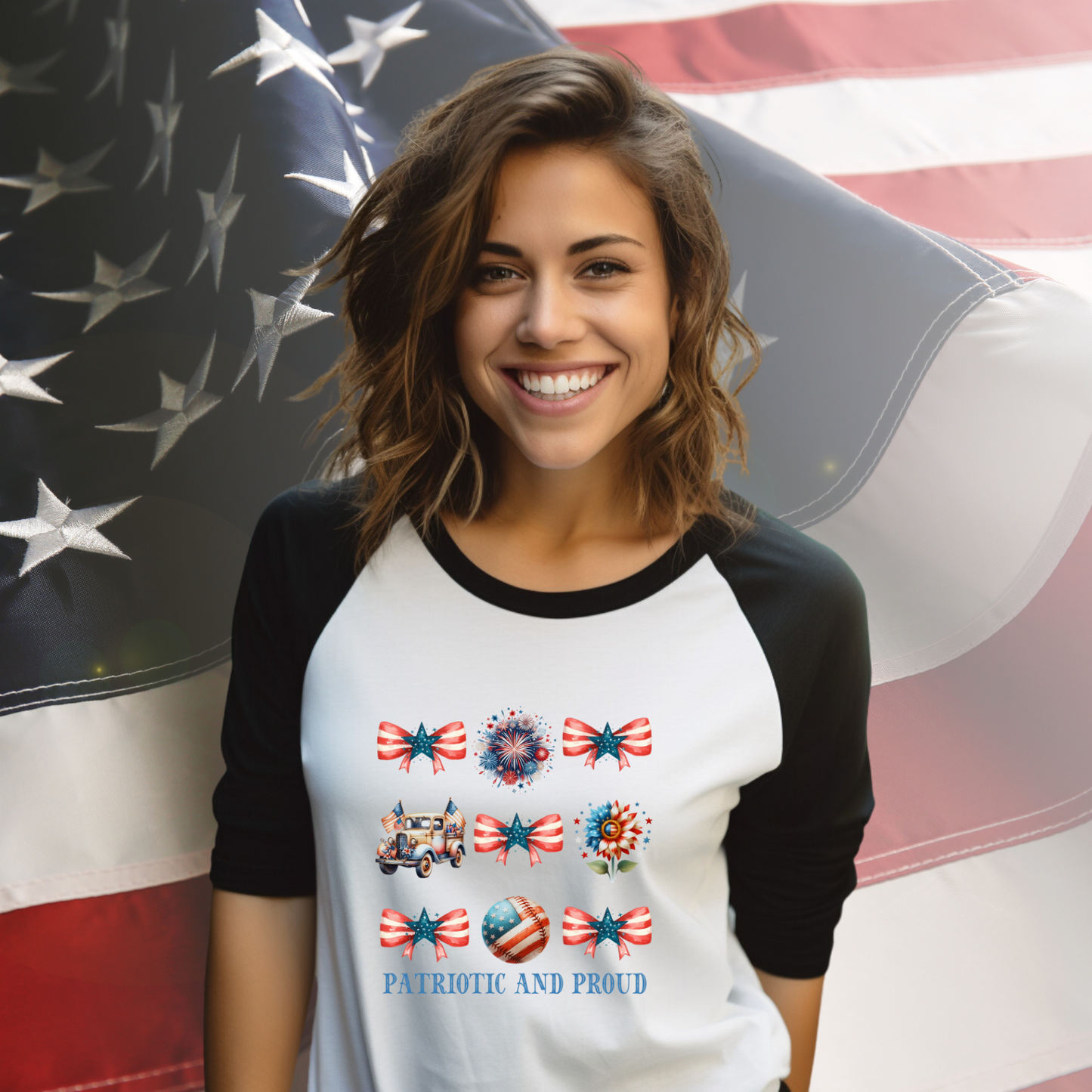 Patriotic And Proud Baseball Tee