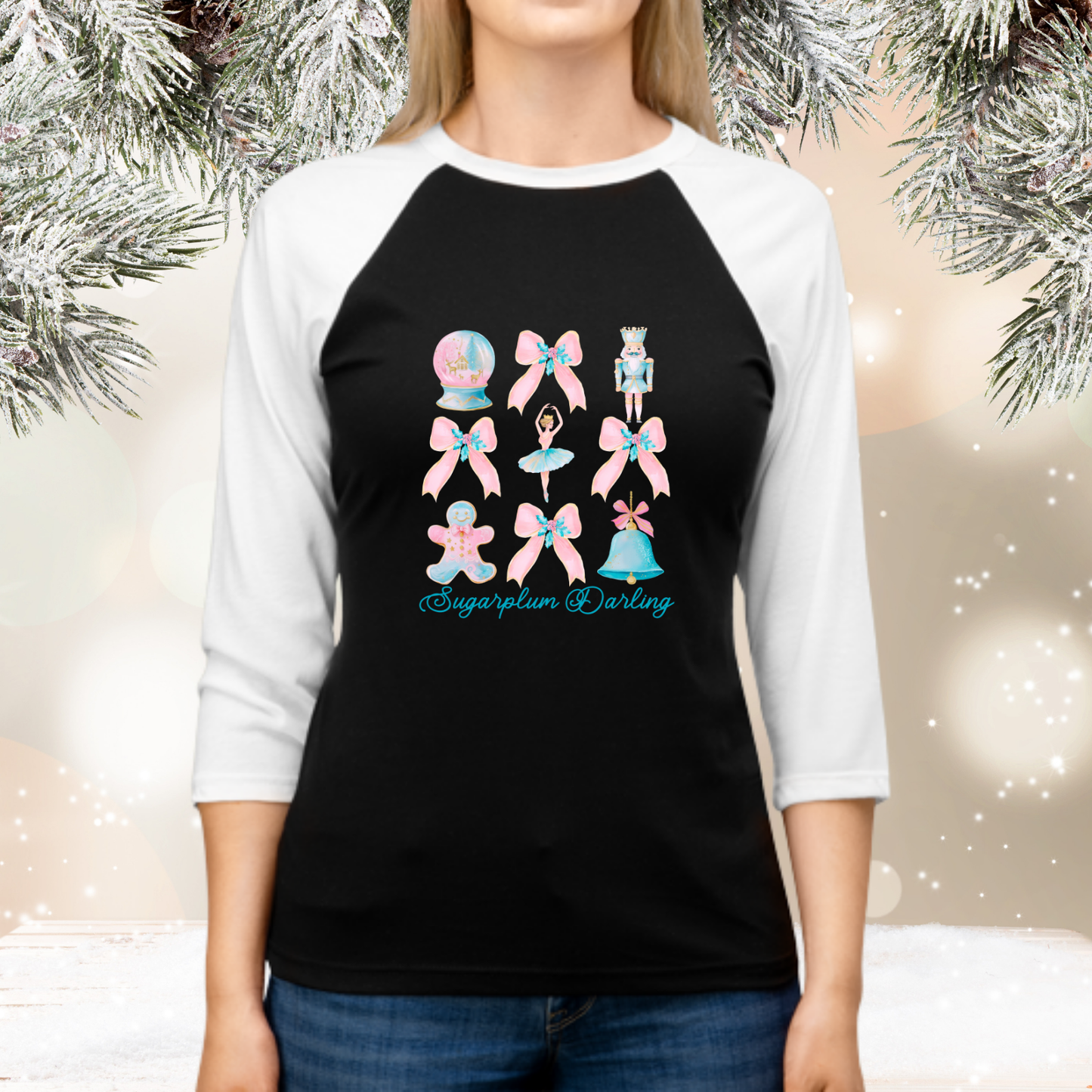 Sugarplum Darling Baseball Tee