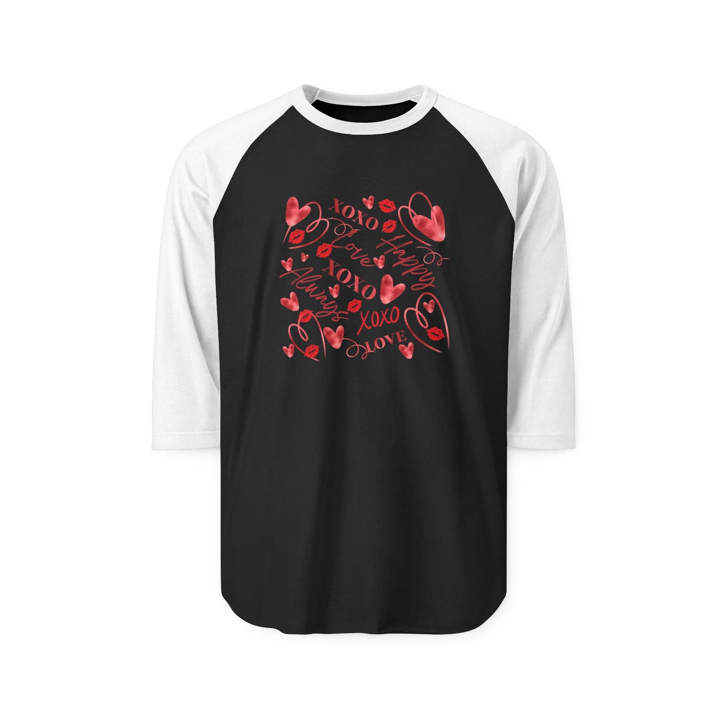 Valentine Word Art Baseball Tee