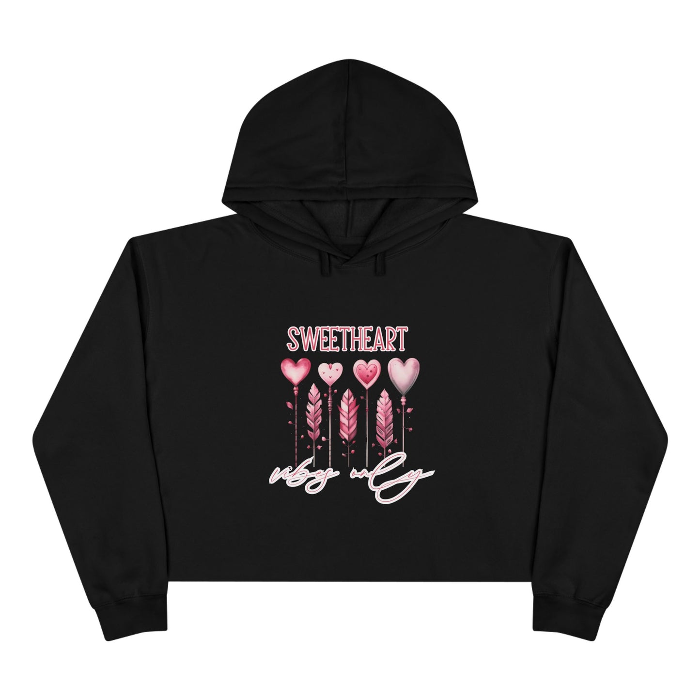 Sweetheart Vibes Only Crop Hoodie