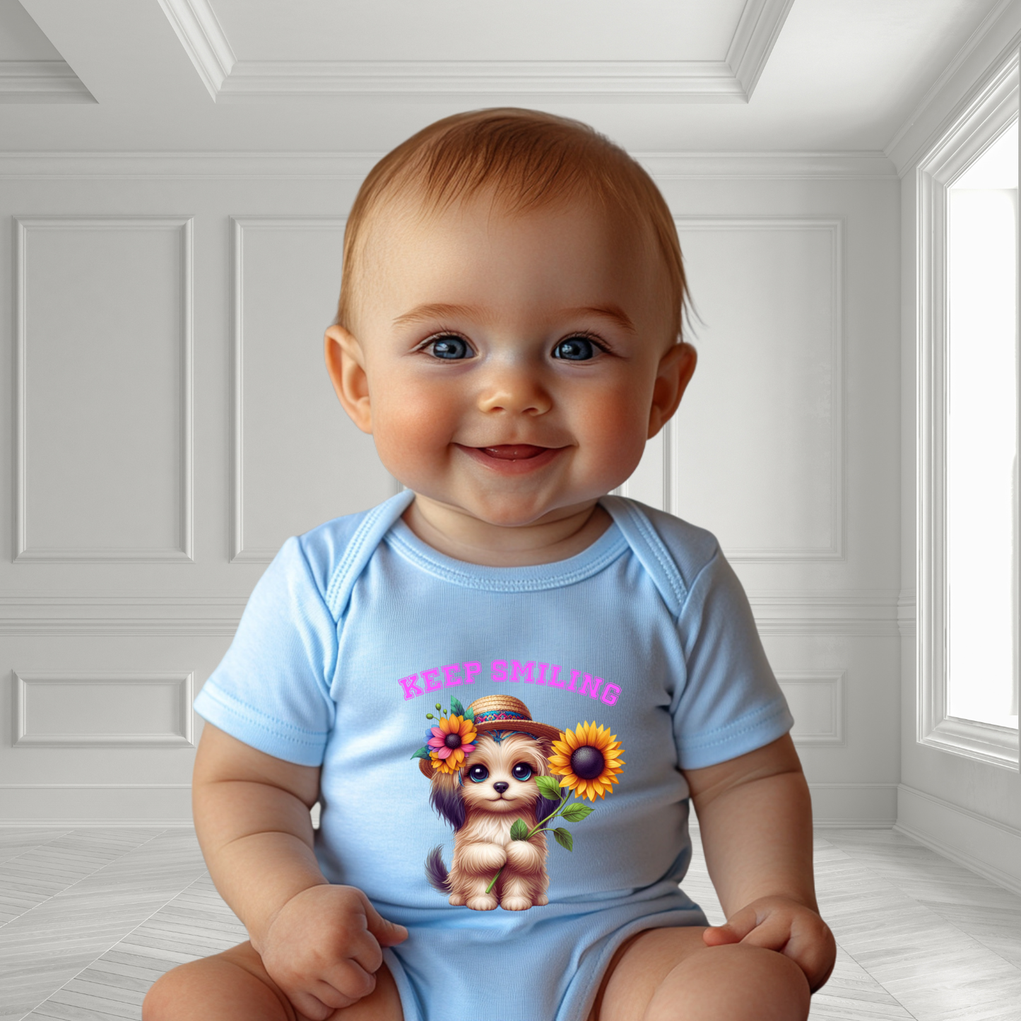 Keep Smiling Infant Short Sleeve Onesie