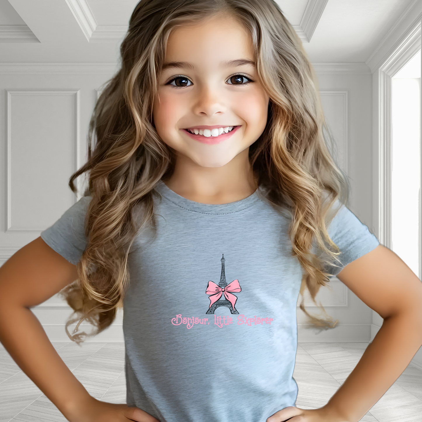 Bonjour, Little Explorer Kid's T-Shirt