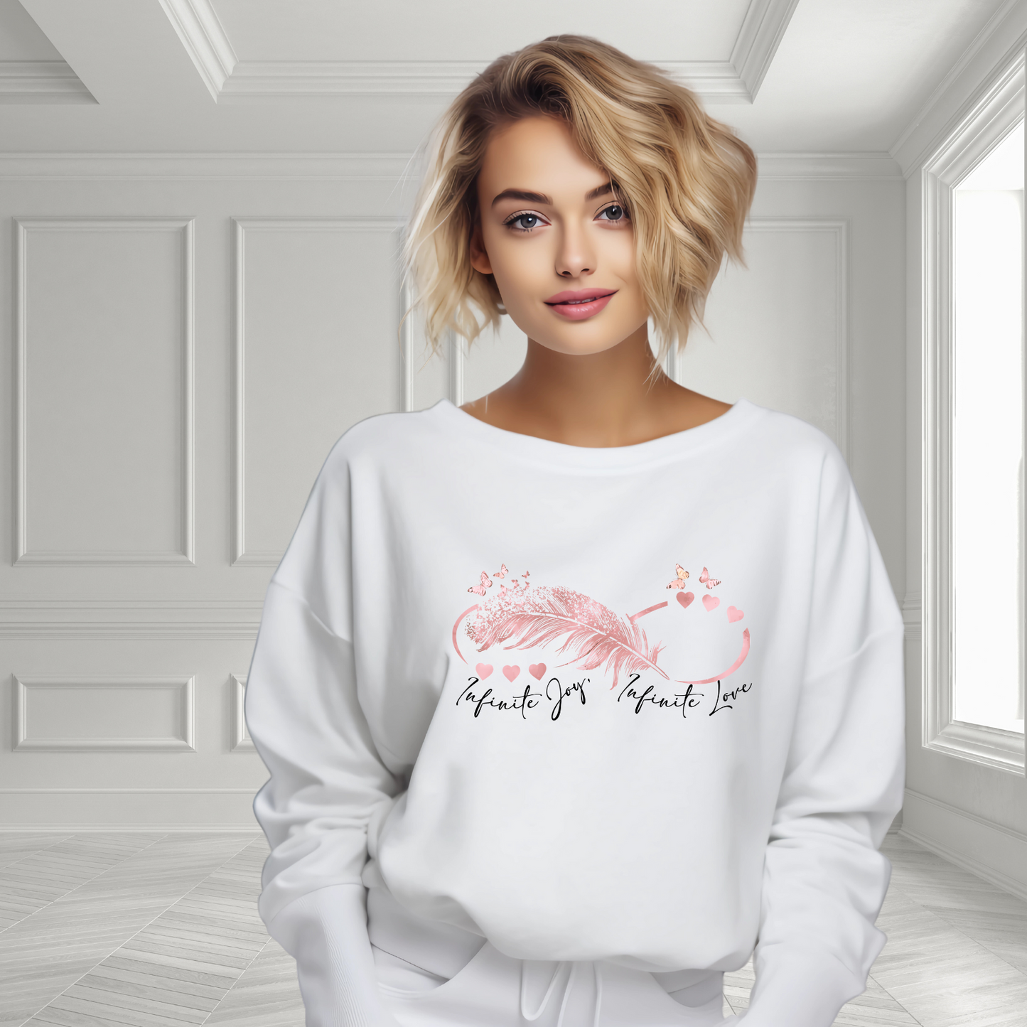 Infinite Joy, Infinite Love Crewneck Sweatshirt