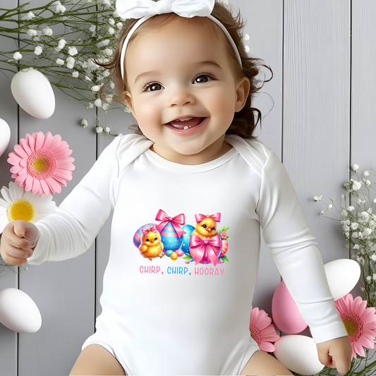 Chirp, Chirp, Hooray Infant Long Sleeve Onesie