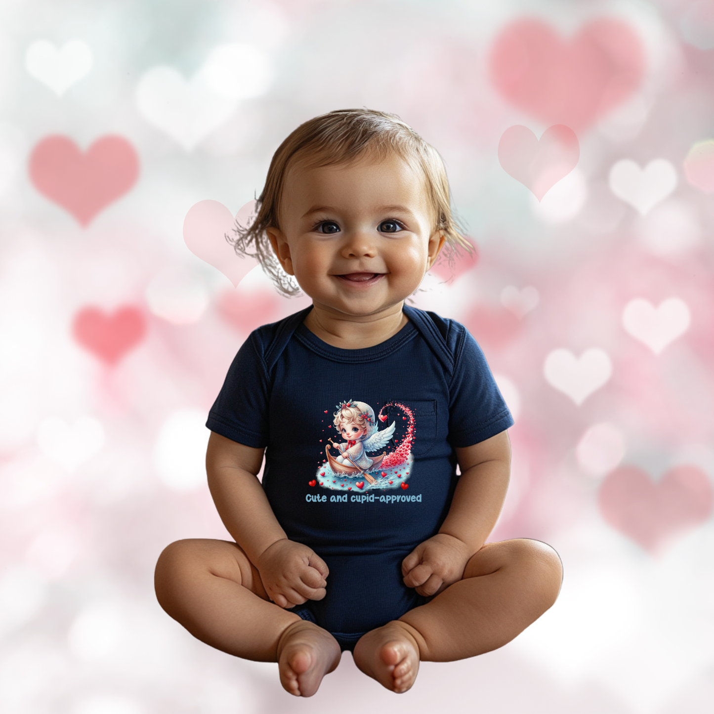 Cute And Cupid Approved Infant Short Sleeve Onesie