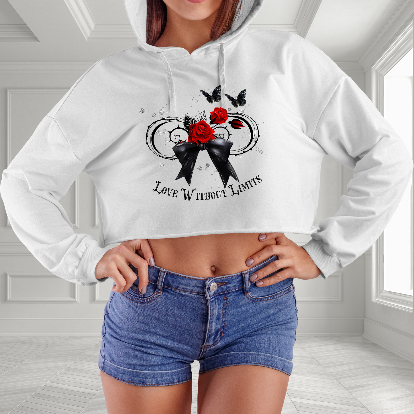 Love Without Limits Crop Hoodie