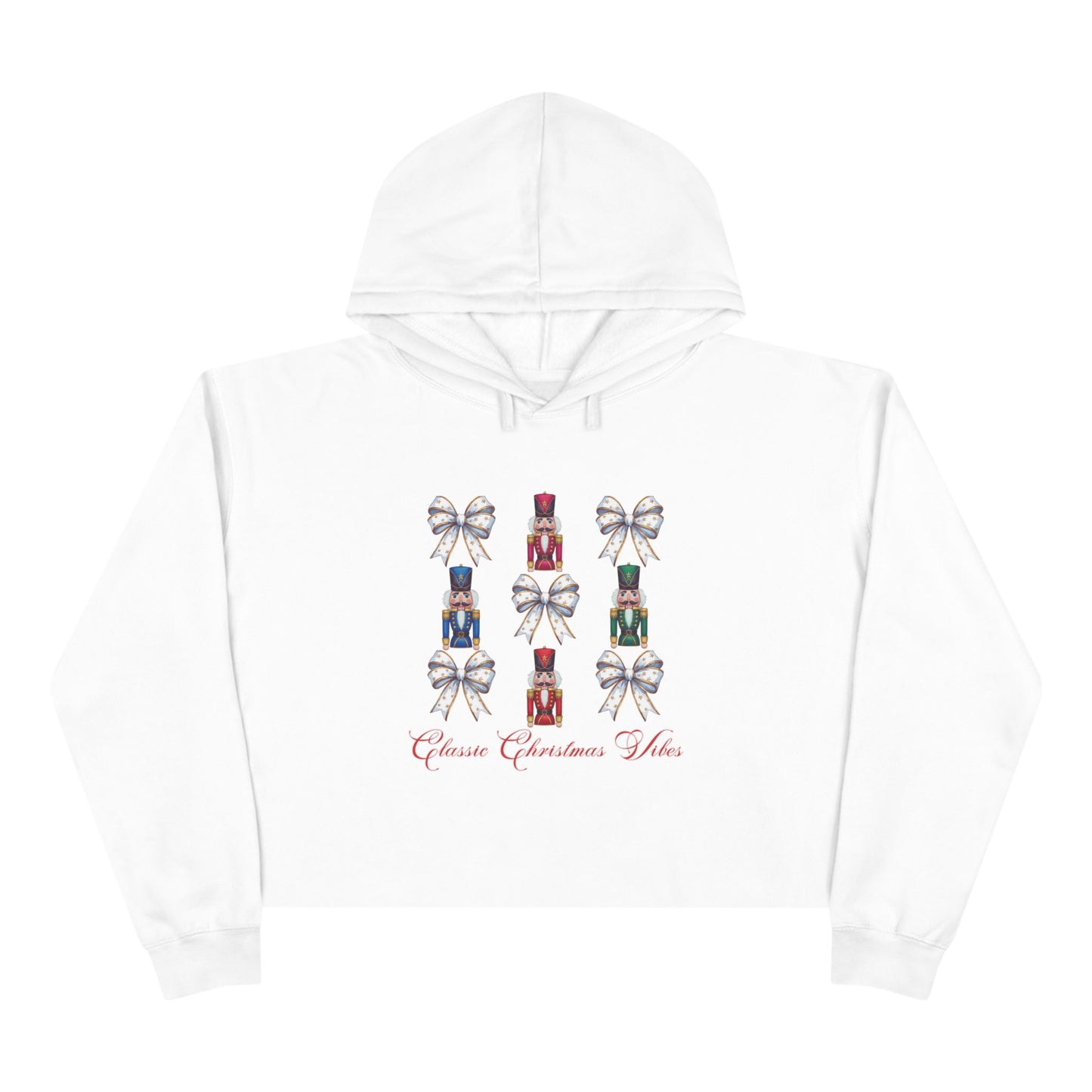 Classic Christmas Vibes Crop Hoodie