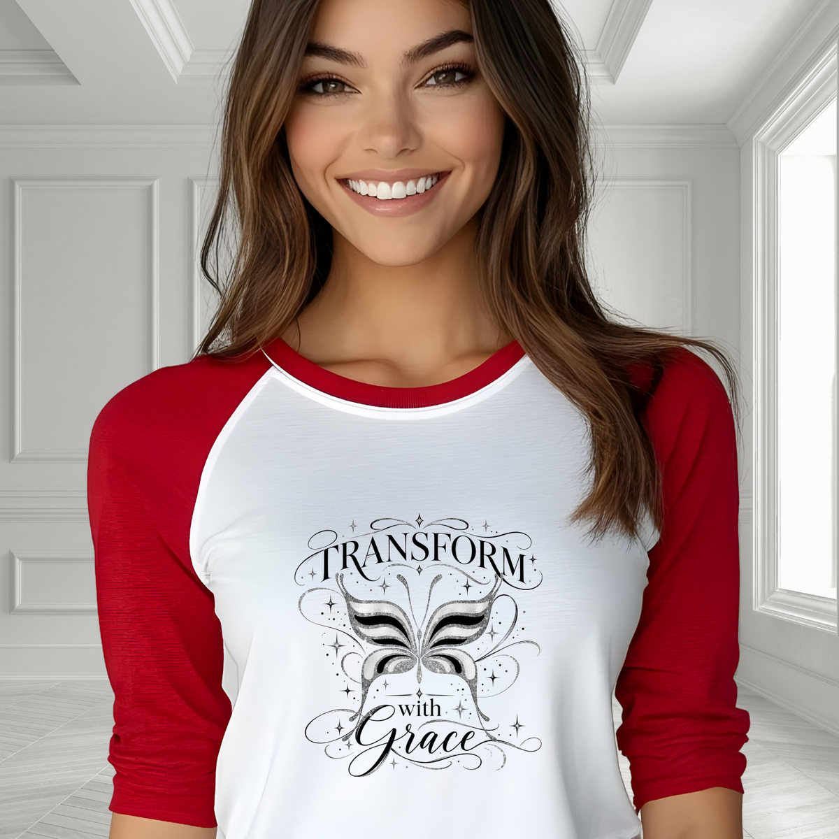 Transform With Grace Baseball Tee