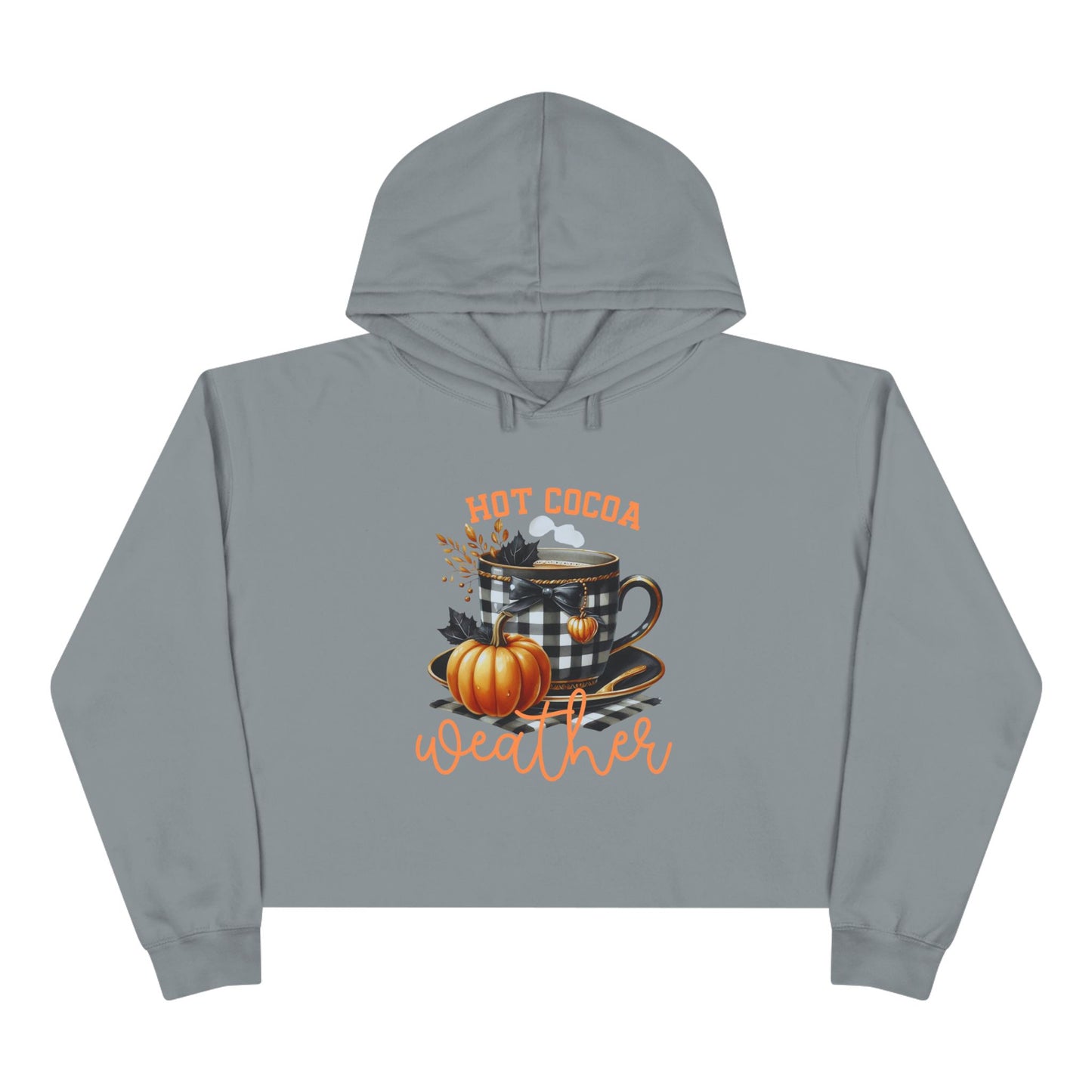 Hot Cocoa Weather Crop Hoodie
