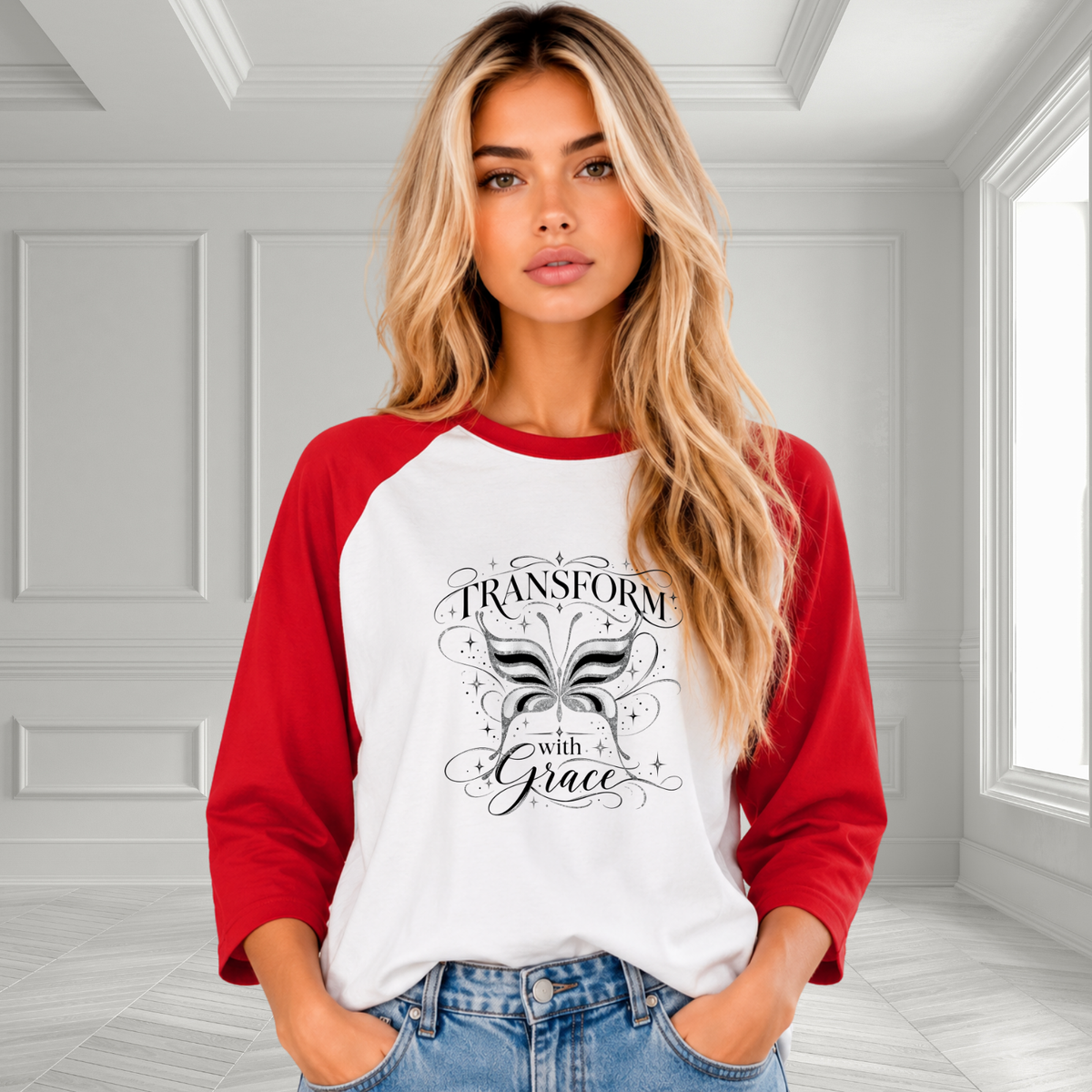 Transform With Grace Baseball Tee