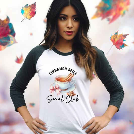 Cinnamon Spice Social Club Baseball Tee